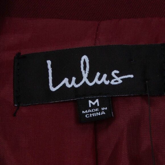 NWT Lulus Womens Suit and Score Single Breasted Blazer Size M Red Preppy Career - Picture 5 of 9